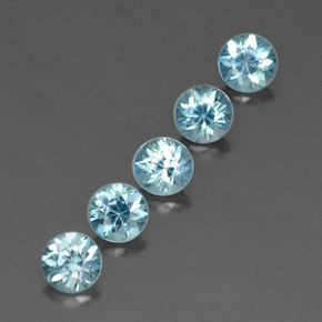 2,81 ct natürliche blauer Zirkon-Edelsteine, Rundschliff, VVS-VS