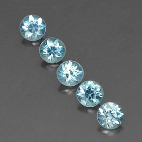2,81 ct natürliche blauer Zirkon-Edelsteine, Rundschliff, VVS-VS