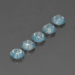2,81 ct natürliche blauer Zirkon-Edelsteine, Rundschliff, VVS-VS