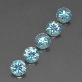  ct natürliche blauer Zirkon-Edelsteine, Rundschliff, VVS-VS
