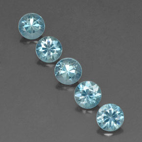  ct natürliche blauer Zirkon-Edelsteine, Rundschliff, VVS-VS