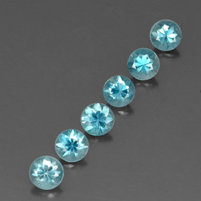  ct natürliche blauer Zirkon-Edelsteine, Rundschliff, VVS-VS