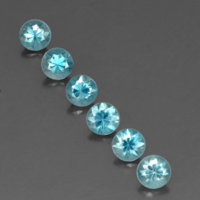  ct natürliche blauer Zirkon-Edelsteine, Rundschliff, VVS-VS