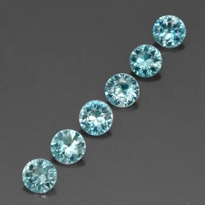  ct natürliche blauer Zirkon-Edelsteine, Rundschliff, VVS-VS