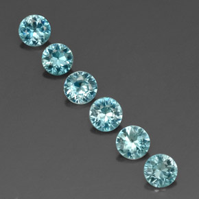  ct natürliche blauer Zirkon-Edelsteine, Rundschliff, VVS-VS