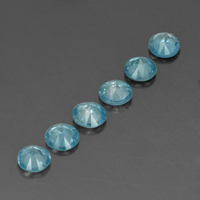  ct natürliche blauer Zirkon-Edelsteine, Rundschliff, VVS-VS