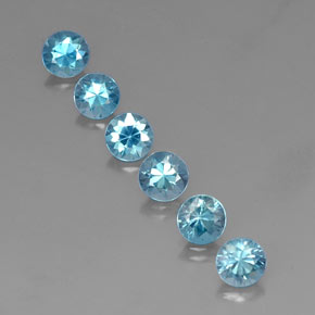  ct natürliche blauer Zirkon-Edelsteine, Rundschliff, VVS