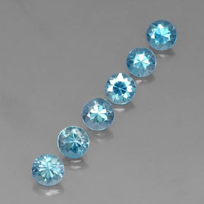  ct natürliche blauer Zirkon-Edelsteine, Rundschliff, VVS
