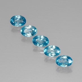3,76 ct natürliche blauer Zirkon-Edelsteine, Oval Schliff, VVS