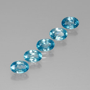 3,76 ct natürliche blauer Zirkon-Edelsteine, Oval Schliff, VVS