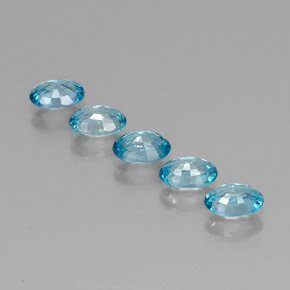 3,76 ct natürliche blauer Zirkon-Edelsteine, Oval Schliff, VVS