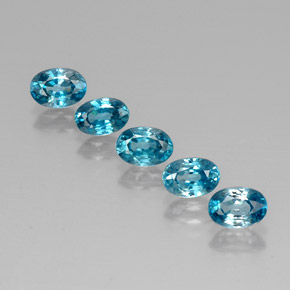  ct natürliche blauer Zirkon-Edelsteine, Oval Schliff, VVS