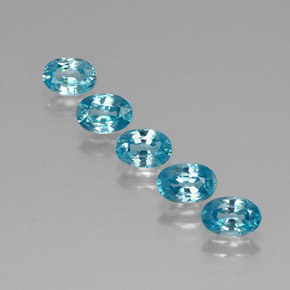3,57 ct natürliche türkiser Zirkon-Edelsteine, Oval Schliff, VVS-VS