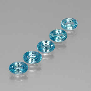 3,57 ct natürliche türkiser Zirkon-Edelsteine, Oval Schliff, VVS-VS