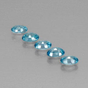 3,57 ct natürliche türkiser Zirkon-Edelsteine, Oval Schliff, VVS-VS