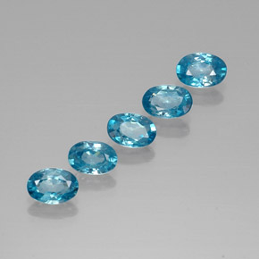  ct natürliche blauer Zirkon-Edelsteine, Oval Schliff, VVS-VS