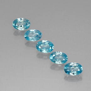 3,30 ct natürliche blauer Zirkon-Edelsteine, Oval Schliff, VVS-VS