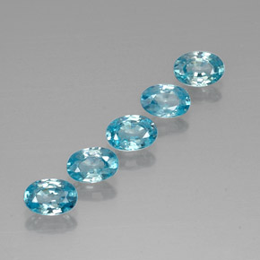 3,30 ct natürliche blauer Zirkon-Edelsteine, Oval Schliff, VVS-VS