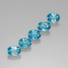  ct natürliche blauer Zirkon-Edelsteine, Oval Schliff, VVS