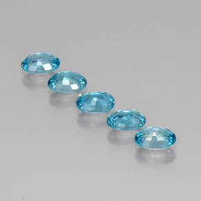  ct natürliche blauer Zirkon-Edelsteine, Oval Schliff, VVS