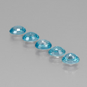  ct natürliche blauer Zirkon-Edelsteine, Oval Schliff, VVS-VS
