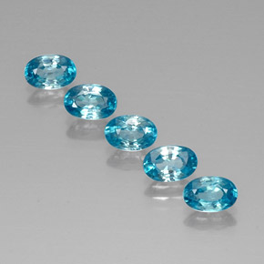  ct natürliche blauer Zirkon-Edelsteine, Oval Schliff, VVS