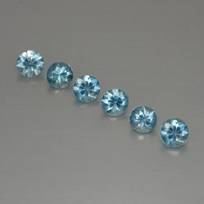  ct natürliche blauer Zirkon-Edelsteine, Rundschliff, VVS-VS