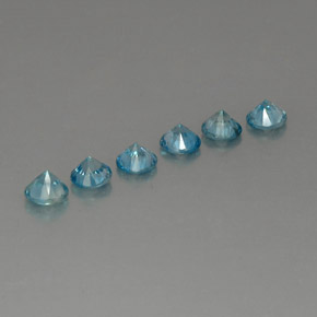  ct natürliche blauer Zirkon-Edelsteine, Rundschliff, VVS-VS