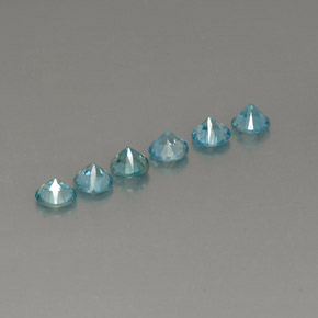  ct natürliche blauer Zirkon-Edelsteine, Rundschliff, VVS-VS