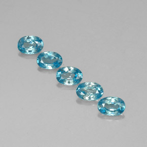3,49 ct natürliche blauer Zirkon-Edelsteine, Oval Schliff, VVS
