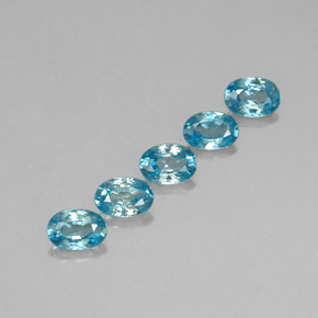 3,49 ct natürliche blauer Zirkon-Edelsteine, Oval Schliff, VVS
