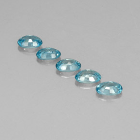 3,49 ct natürliche blauer Zirkon-Edelsteine, Oval Schliff, VVS