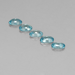 3.25 ct natürliche Blau Zirkon-Edelsteine, Oval Schliff, VVS