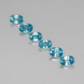  ct natürliche blauer Zirkon-Edelsteine, Oval Schliff, VVS