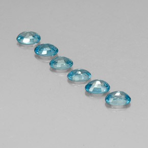  ct natürliche blauer Zirkon-Edelsteine, Oval Schliff, VVS