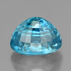 7,24 ctw natürlicher blauer Zirkon, Oval Schliff, VS