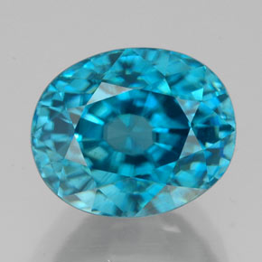 8,45 ctw natürlicher blauer Zirkon, Oval Schliff, IF