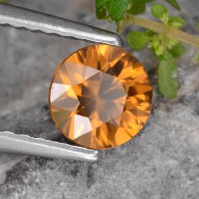 0,97 ctw natürlicher orangefarbener Zirkon, Rundschliff, VVS-VS