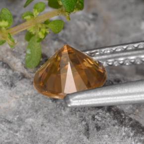 0,97 ctw natürlicher orangefarbener Zirkon, Rundschliff, VVS-VS