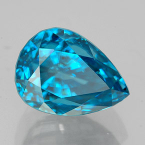 7,72 ctw natürlicher blauer Zirkon, Birnenform, VVS