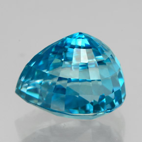 7,72 ctw natürlicher blauer Zirkon, Birnenform, VVS