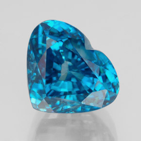 7,34 ctw natürlicher blauer Zirkon, Herzform, VVS