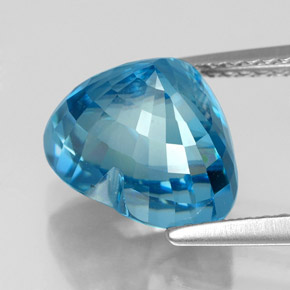 7,34 ctw natürlicher blauer Zirkon, Herzform, VVS