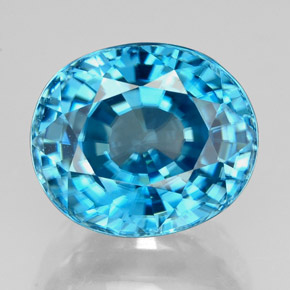 6,66 ctw natürlicher blauer Zirkon, Oval Schliff, VVS