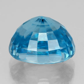 6,66 ctw natürlicher blauer Zirkon, Oval Schliff, VVS