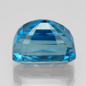 6,87 ctw natürlicher blauer Zirkon, Smaragdschliff, VVS