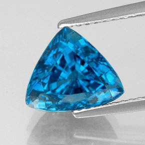 5,09 ctw natürlicher blauer Zirkon, Trillion, VVS
