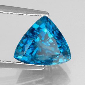 5,09 ctw natürlicher blauer Zirkon, Trillion, VVS
