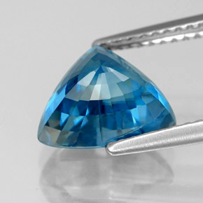 5,09 ctw natürlicher blauer Zirkon, Trillion, VVS