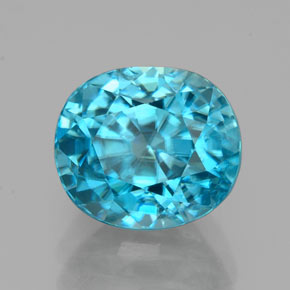 4,07 ctw natürlicher blauer Zirkon, Kissenschliff, VVS
